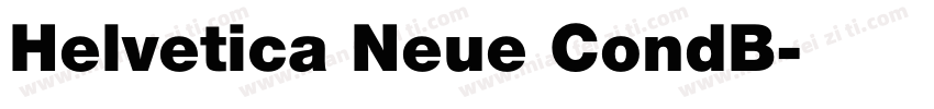 Helvetica Neue CondB字体转换